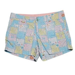 Lilly Pulitzer Size 10 Callahan Shorts Horoscope Print Zodiac 4.5" Inseam Pocket